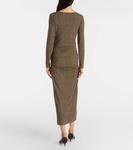 Платье макси Charissa в клетку из джерси Veronica Beard, Dark Acorn Multi - фото 3