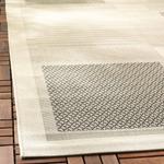 Ковер SAFAVIEH, 61 x 110 см, Washable Outdoor Courtyard Collection - Natural & Olive, без линьки и простой в уходе, идеально для патио, входной двери, прихожей, придверный ковер (CY1928-1E01) - фото 3