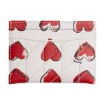 COACH Миниатюрный кожаный картхолдер, Brass & Chalk - фото 3