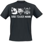 Футболка Tierisch Bär Tiger Mann, черный - фото