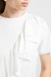 Футболка из поплина с оборками River Island, белый - фото 3
