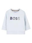 BOSS Kidswear толстовка с вышитым логотипом, синий - фото