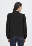 Блуза ICHI Button-down blouse, Black - фото 3