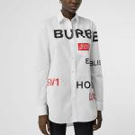 Рубашка женская Burberry с принтом, белый / черный / красный - фото 3