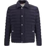 Утепленная рубашка-куртка Brunello Cucinelli, синий - фото