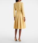 Платье миди из плиссированного крепа Oscar de la Renta, Chamomile - фото 3