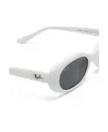 Овальные солнцезащитные очки Ray-Ban, белый - фото 3