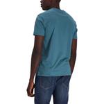 Футболка из хлопка с принтом логотипа EMPORIO ARMANI, синяя - фото 4