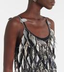 Мини-платье с цепочками Rabanne, серебряный - фото 4