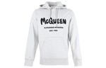 Худи с логотипом Alexander McQueen, серый - фото