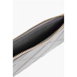 Кожаный держатель для карт FLEMING Tory Burch, серый - фото 3