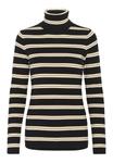 Джемпер Soaked in Luxury SLSpina Striped Rollneck, Black W Sandshell Stripe/Black - фото 5