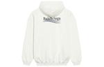 Толстовка женская Balenciaga с капюшоном, белый / черный - фото