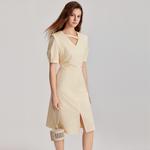 Летнее платье с коротким рукавом ELLE, синий - фото 10