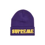 Шапка Supreme Stencil Beanie, фиолетовый - фото