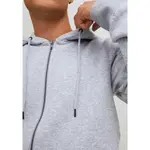 Толстовка Jack & Jones с капюшоном "STAR BASIC SWEAT ZIP HOOD", серый - фото 4