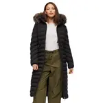 Куртка Superdry Fuji Faux Fur Longline, черный - фото