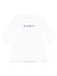 Marni футболка с логотипом, белый - фото