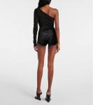 Шорты из бархатного джерси Lilies Dirt Rick Owens, черный - фото 3