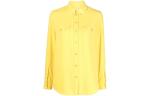 Рубашка женская Burberry с карманами, желтый - фото