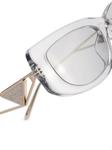 Солнцезащитные очки с треугольным логотипом Prada Eyewear, белый - фото 4