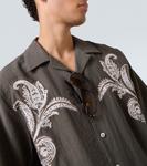 Вышитая рубашка Commas, Dark Taupe - фото 5