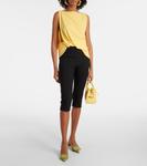 Топ из джерси с драпировкой Peplo Jacquemus, желтый - фото 2