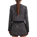 Self-portrait Короткое пальто Women's Mixed Black - фото 4