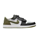 Кроссовки Air Jordan Air Jordan 1 Low FlyEase 'Black Toe Medium Olive', белый - фото