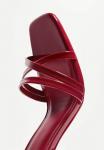 Сандалии STRAPPY con tacco Bershka, красный - фото 6