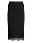 Юбка миди с кружевом LIU JO, черный - фото 7
