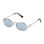 Овальные солнцезащитные очки Women's Silver MIU MIU, серебряный - фото 3