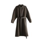 Пальто Auralee Twisted Double Cloth Coat, Dark Brown - фото