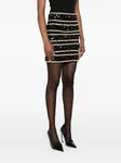 Полосатая мини-юбка BALMAIN, черный - фото 2
