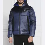 Пуховик стандартного кроя Ea7, синий - фото