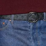 Футболка Gucci с ремнём и пряжкой в виде переплетающихся G - фото 7