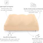 PILLOWY Подушка PILLOWY Premium Microbead Medium Extra Fluffy с антиэйдж чехлом Barely Beige - фото 3