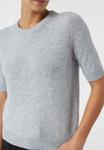 Футболка comma Basic T-shirt, Hellgrau/Mottled Light Grey - фото 3