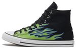 Кроссовки Converse Chuck Taylor All Star 'Black Green Flame' - фото