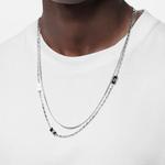 LOUIS VUITTON Мужское серебряное колье Monogram Stack Metal - фото 8