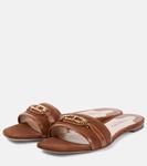 Кожаные тапочки Whitney Stadium T Tom Ford, Dark Whisky - фото 4