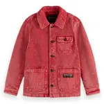 Куртка-рубашка-куртка-рубашка из вельвета, окрашенного в технике Scotch & Soda, красный - фото