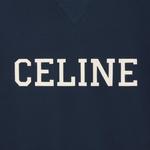 Свободный свитшот с круглым вырезом CELINE, синий - фото 5