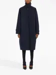 Однобортное пальто из шерсти Ferragamo, синий - фото 3