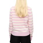 Полосатый свитер с принтом Bunny GANNI, розовый - фото 2