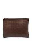 Плетеный клатч DRAGON DIFFUSION, коричневый - фото