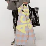 Клетчатый шарф с детализированным логотипом Acne Studios - фото 3