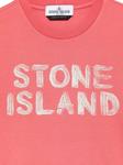 Футболка с логотипом Stone Island Junior, розовый - фото 3