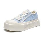 Женские кеды низкие из хлопка синие GONGJI, Синий (Акция 2) - фото 5