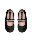 Dolce & Gabbana Kids балетки с логотипом и бантом, черный - фото 4